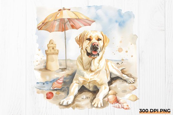 Download Summer Labrador Retriever Dog Beach PNG - Labrador retriever dog Collection