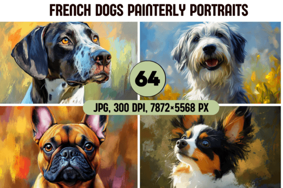 Download French Dogs Painterly Portraits - Painterly Collection