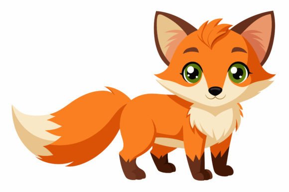 Download Baby Fox Vector Illustration Design - Fox Collection
